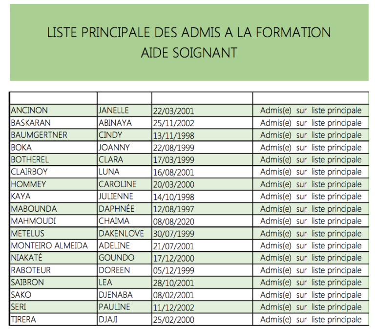 Dossier Inscription Aide Soignante Croix-rouge 2021 2022